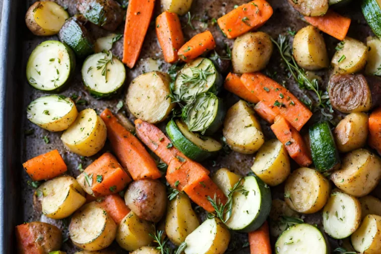 Simply Irresistible Garlic Herb Roasted Potatoes, Carrots, and Zucchini Recipe