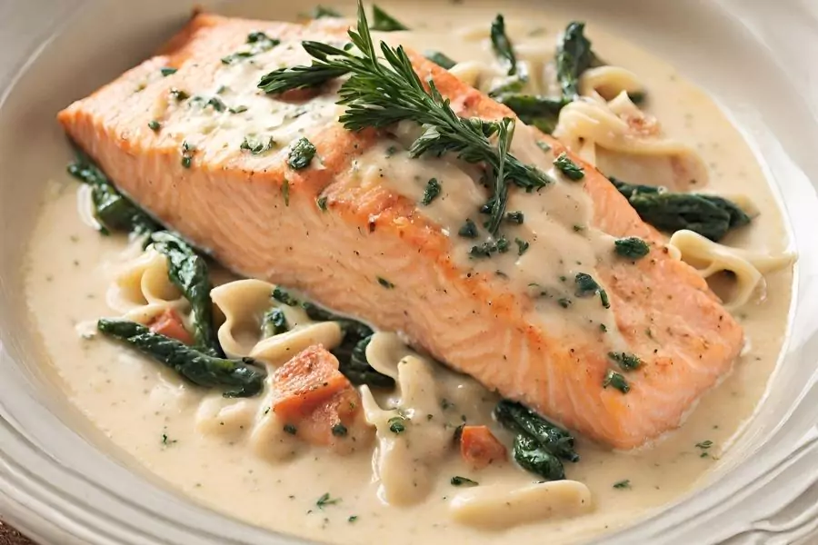 Creamy Tuscan Salmon Recipe A Luxurious Delight in 20 Minutes
